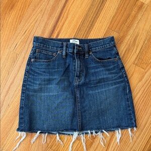 J. Crew Dark Blue Denim Mini Skirt